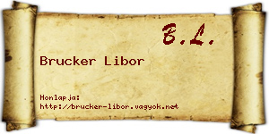 Brucker Libor névjegykártya